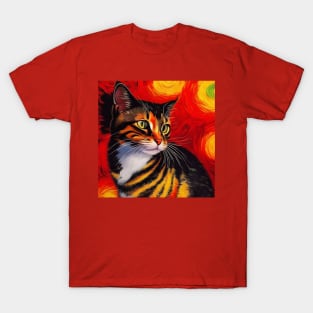 Colorful painting of a cat T-Shirt